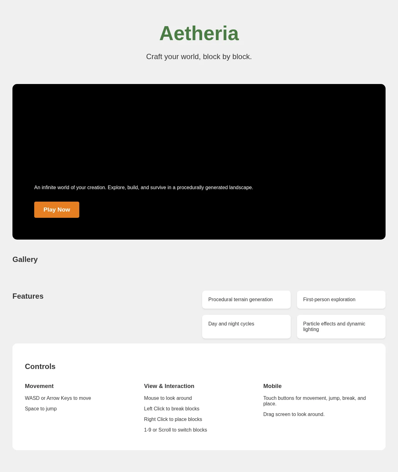Screenshot of the build