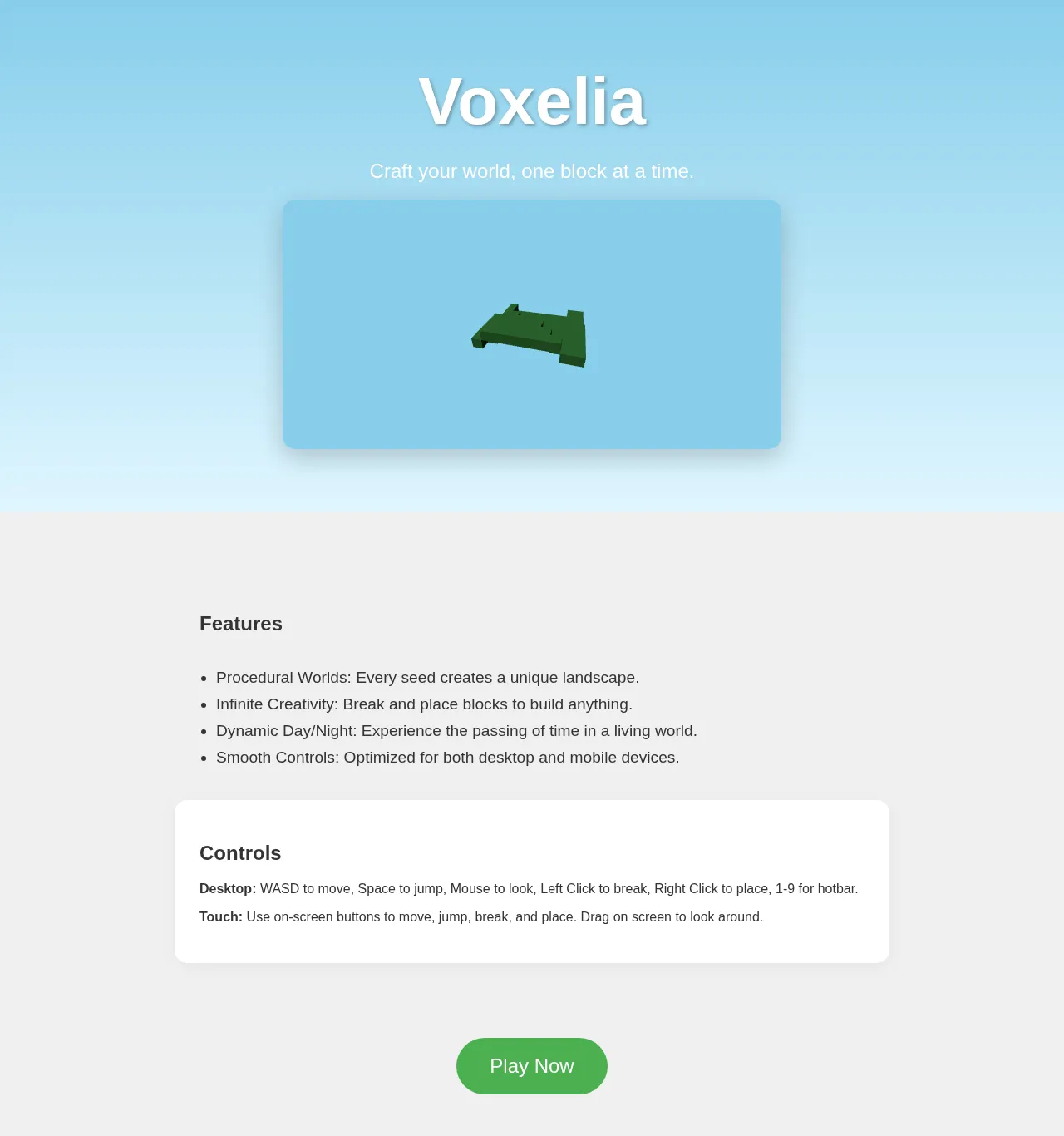 Screenshot of the build