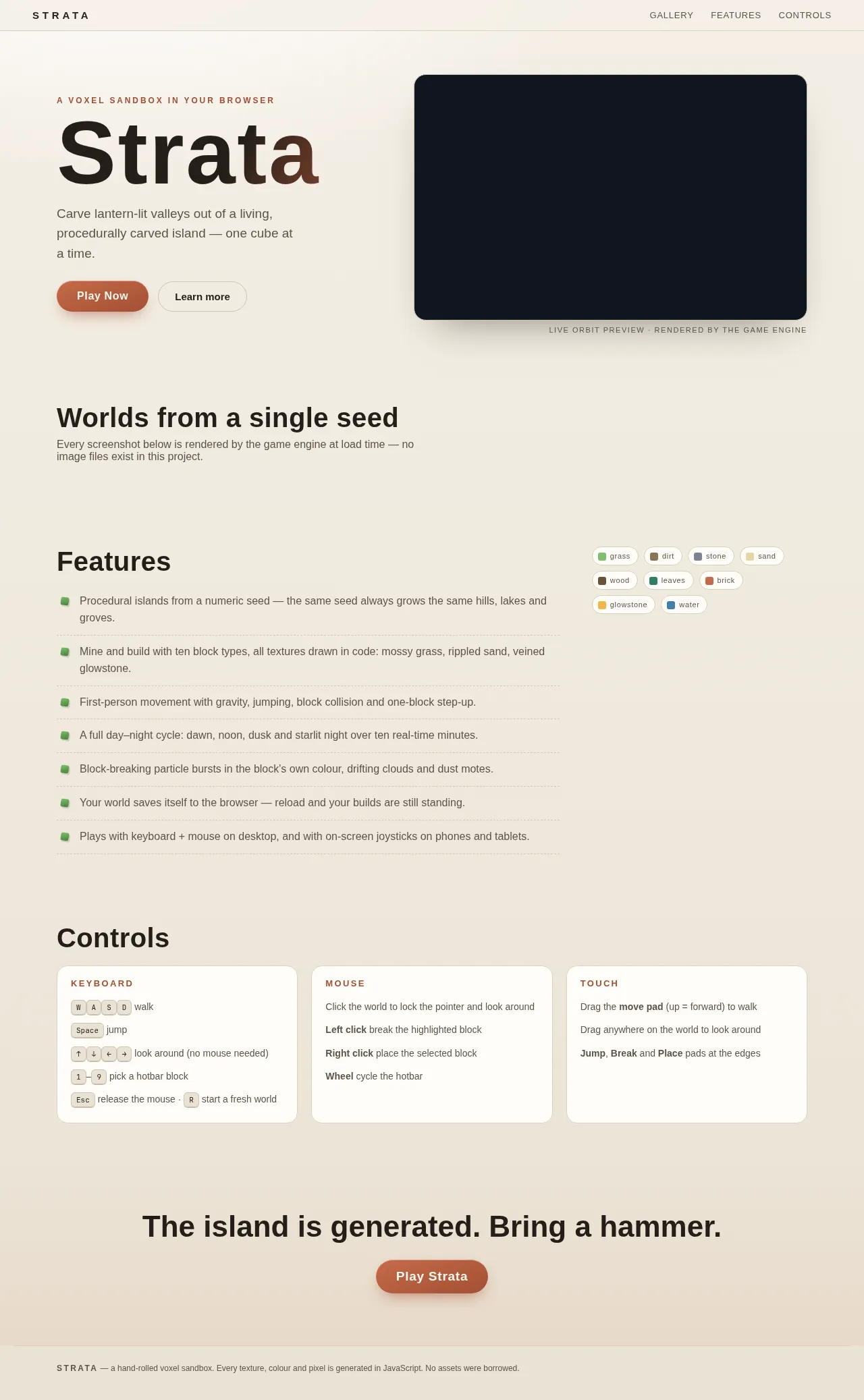 Screenshot of the build