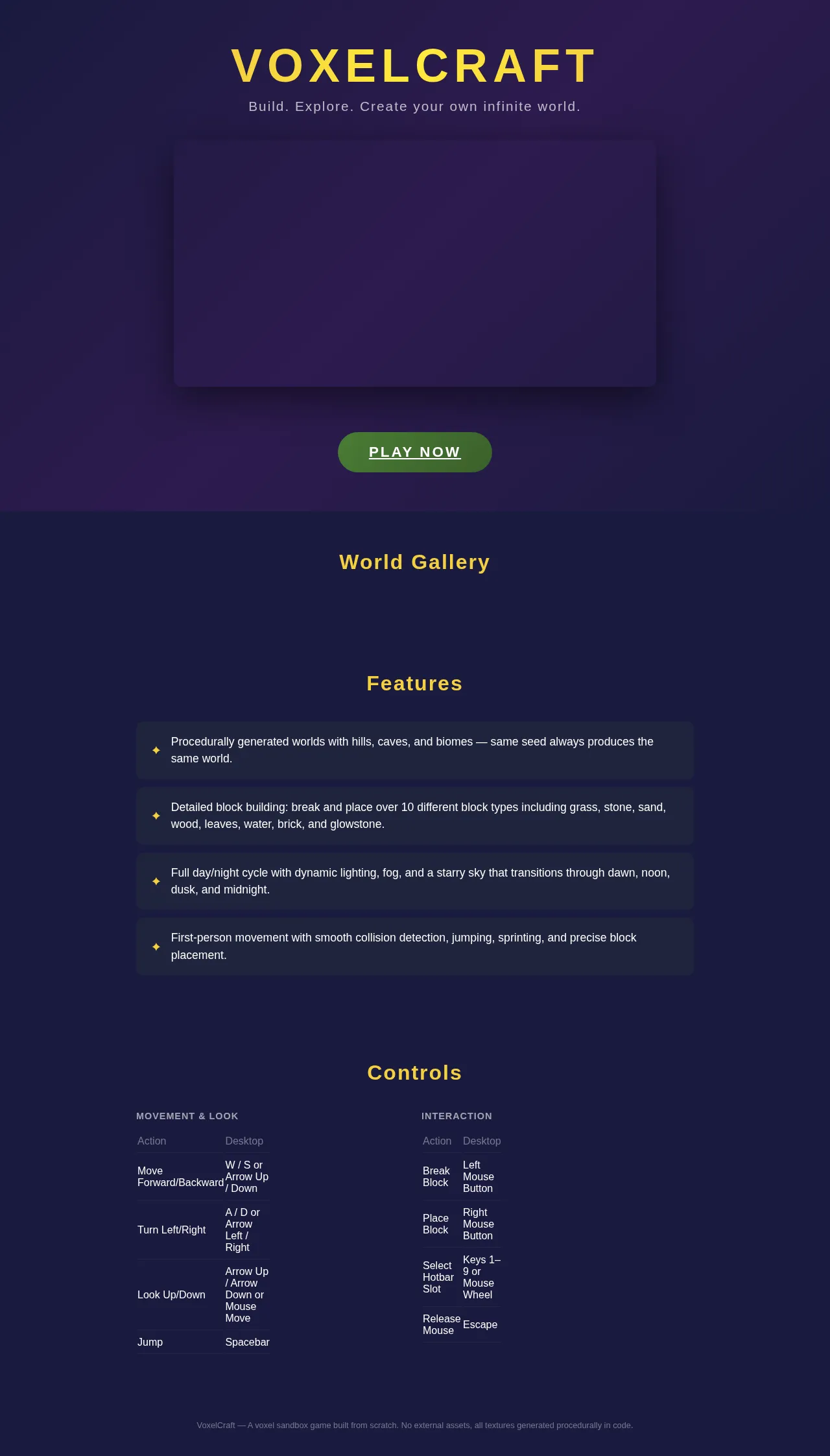 Screenshot of the build
