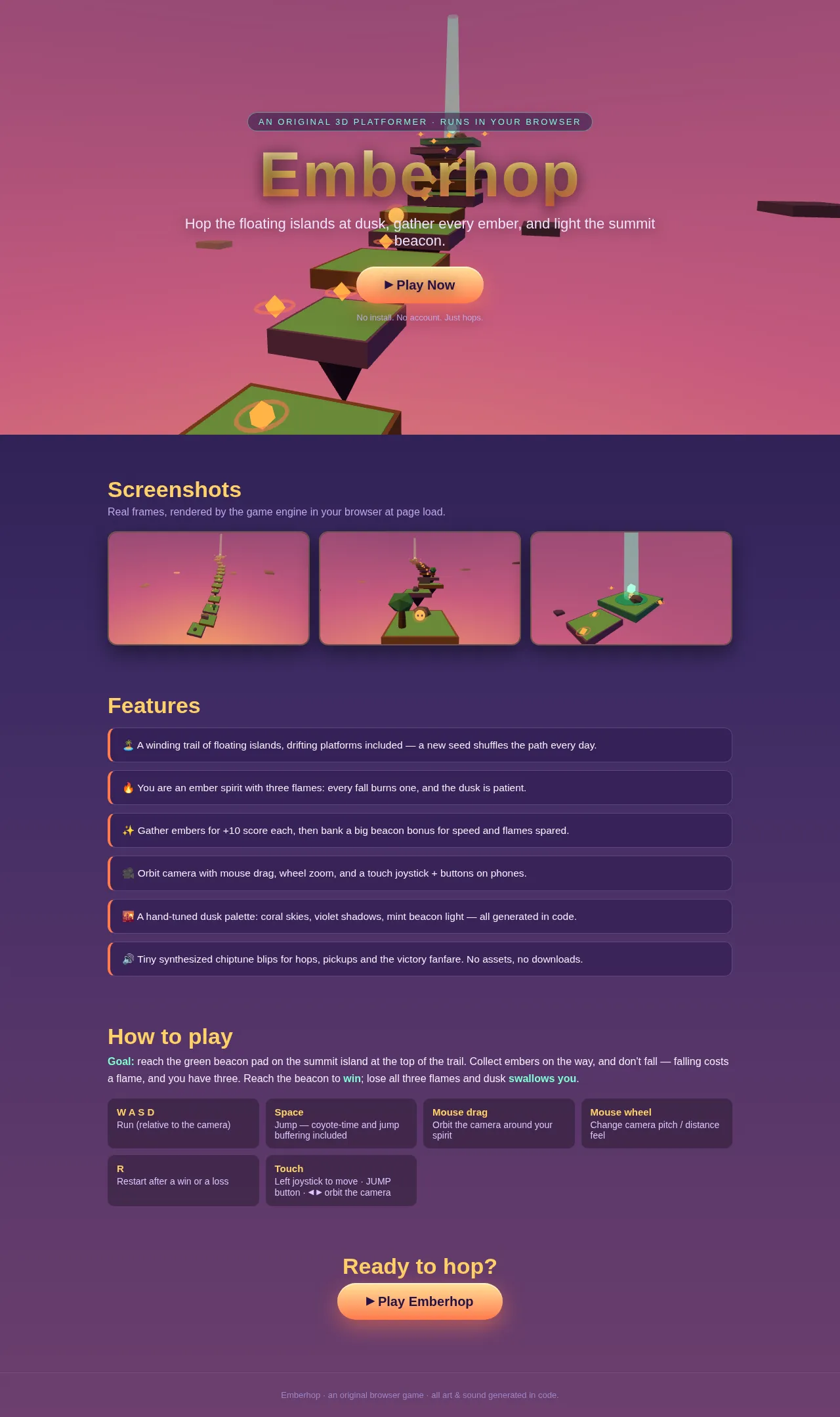 Screenshot of the build