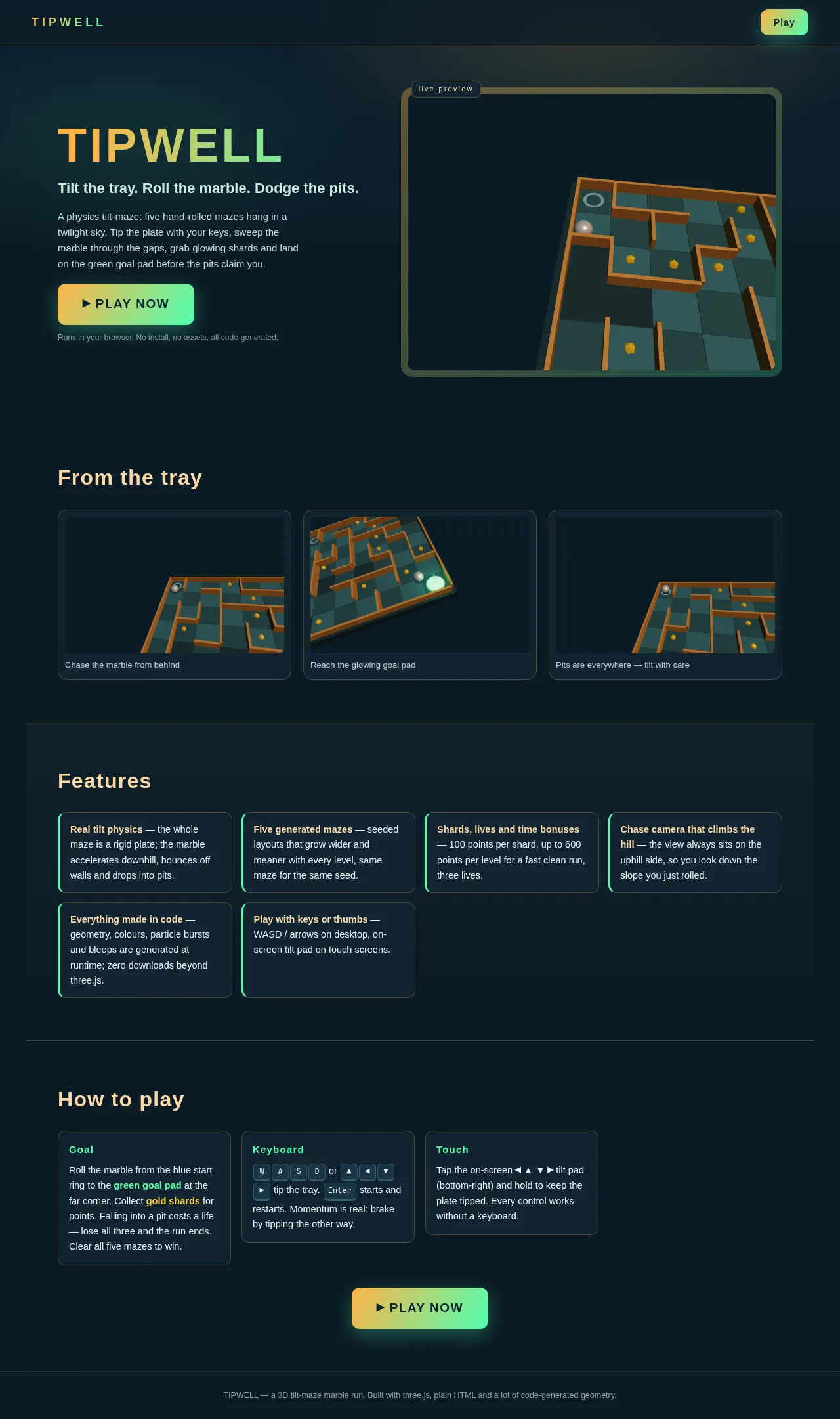 Screenshot of the build
