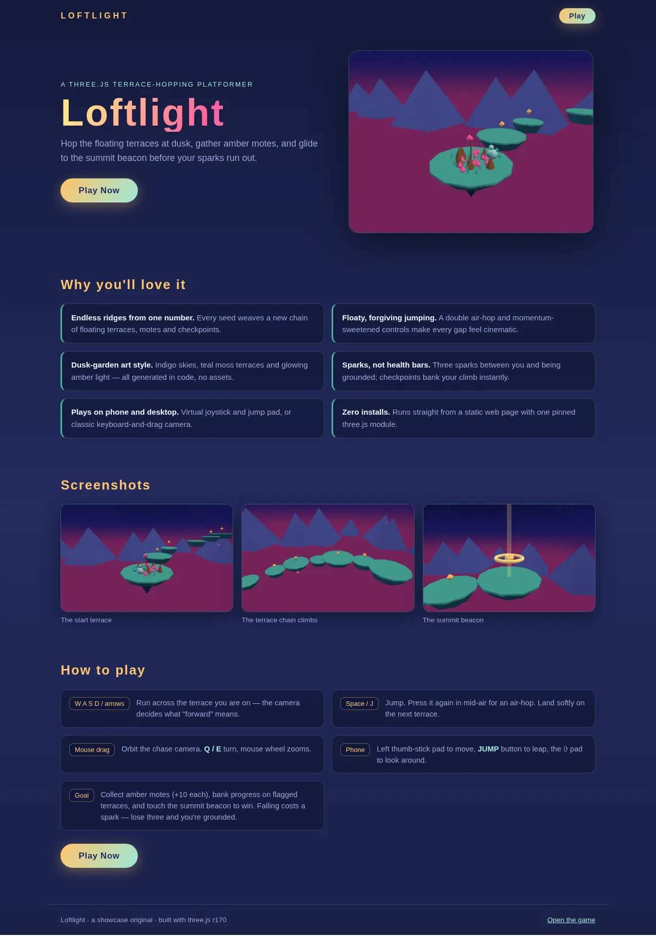 Screenshot of the build