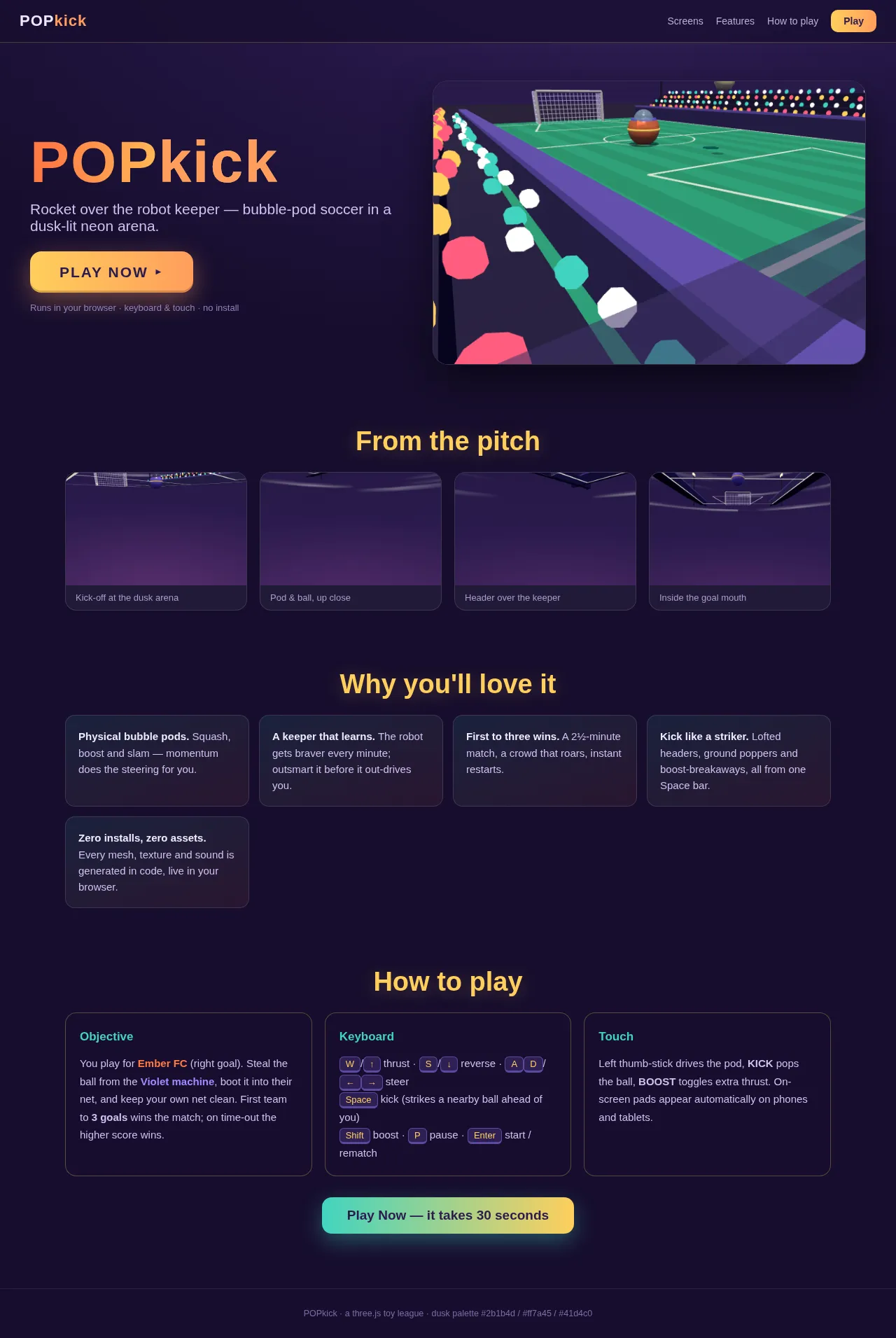 Screenshot of the build