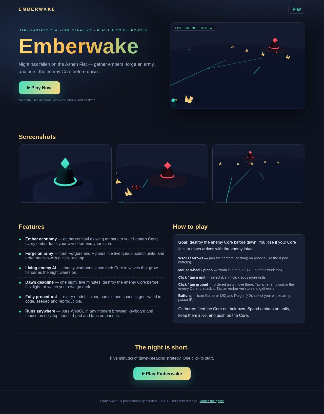 Screenshot of the build